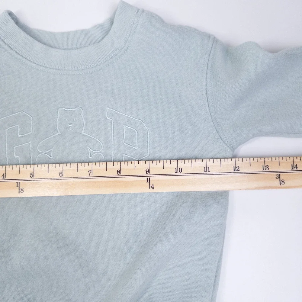 Gap Sweatshirt Kids 6-12 Months Blue‎ Brannan Bear Embroidered Fleece Pullover